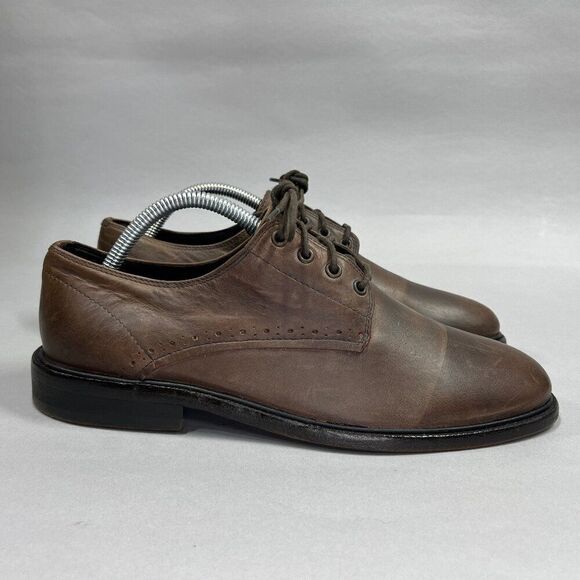 All Saints Men\'s Size 8 Brown Leather Dress Shoes‎